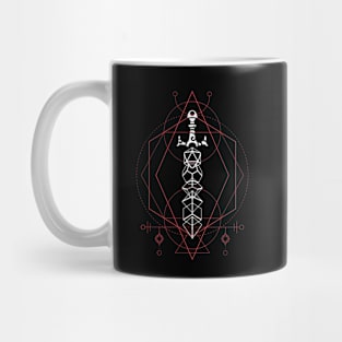 Geometric Polyhedral Dice Set Sword of Dungeon Armory Mug